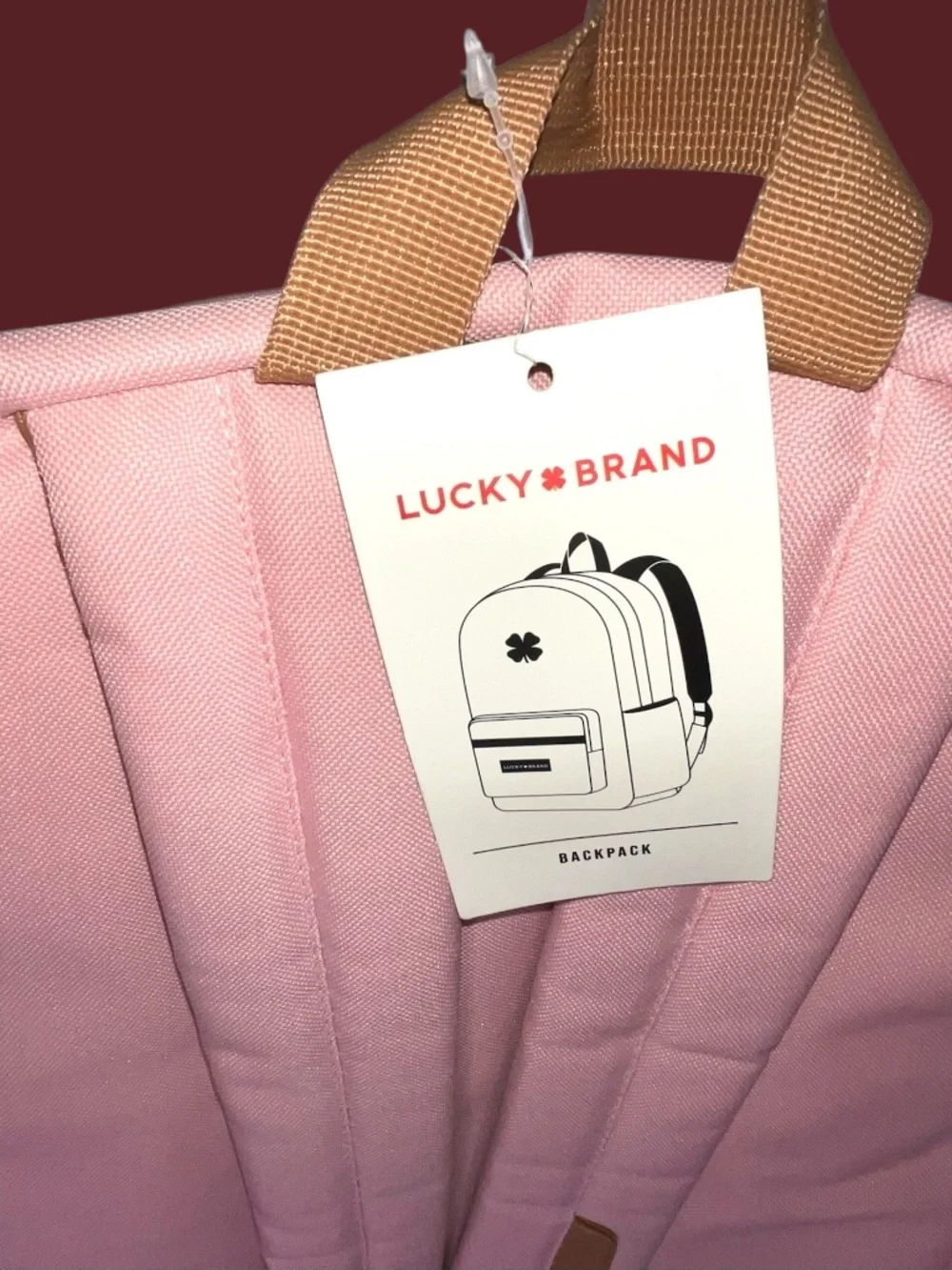 Lucky Brand Backpack. 2 Tone Pink/Brown. NWT